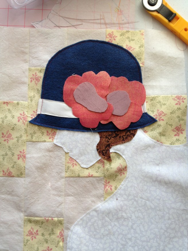 Cut and placed my pieces. (As you can see, changes were made to the original design.)