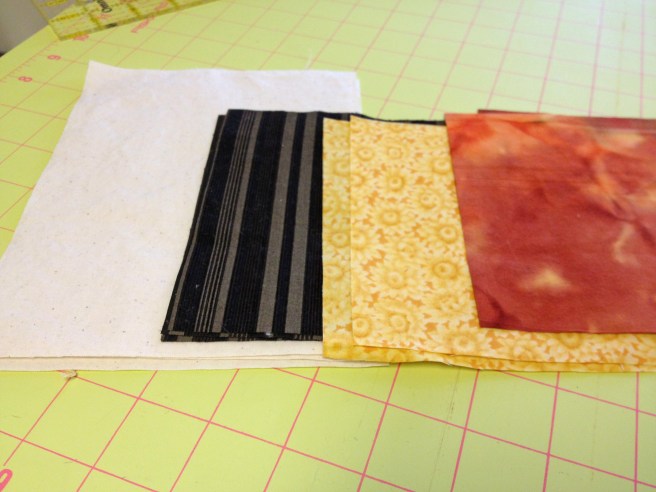 Cut Fabric according to dimensions in the instructions PDF.