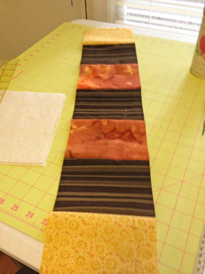 Sew back according to pattern listed in the instructions PDF, leaving a 1/4 inch seam allowance.